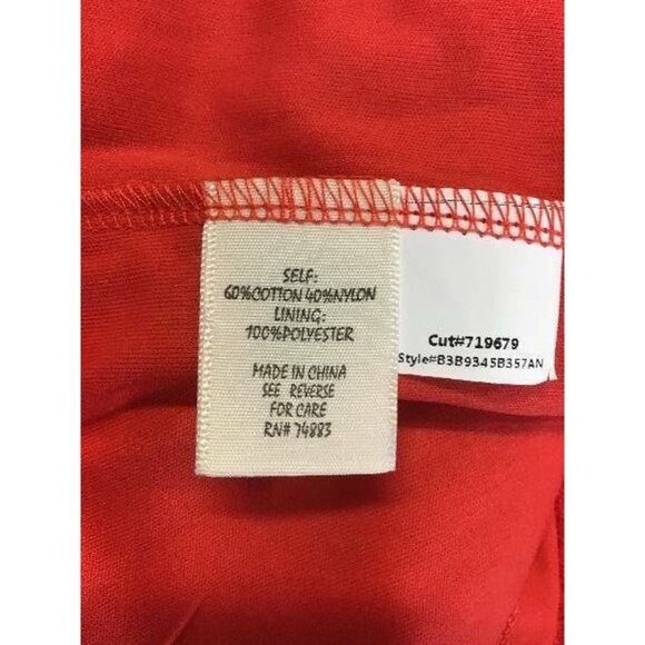 Adiva Plus Top 1X Red Lace 3/4 Sleeve Scoop New - Picture 6 of 7